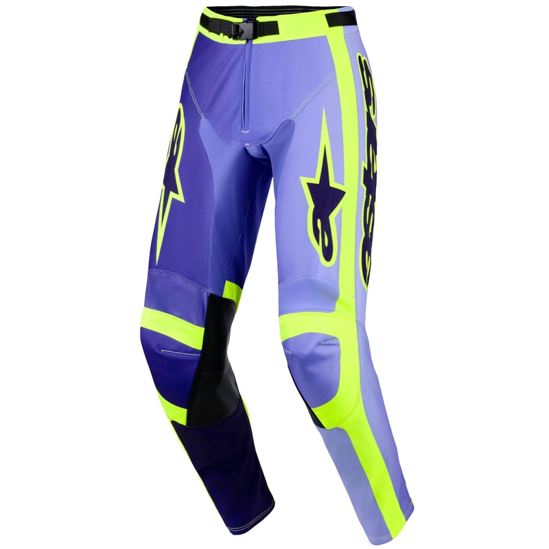 Alpinestars Racer Portl motokros hlače vijolično-fluo rumene