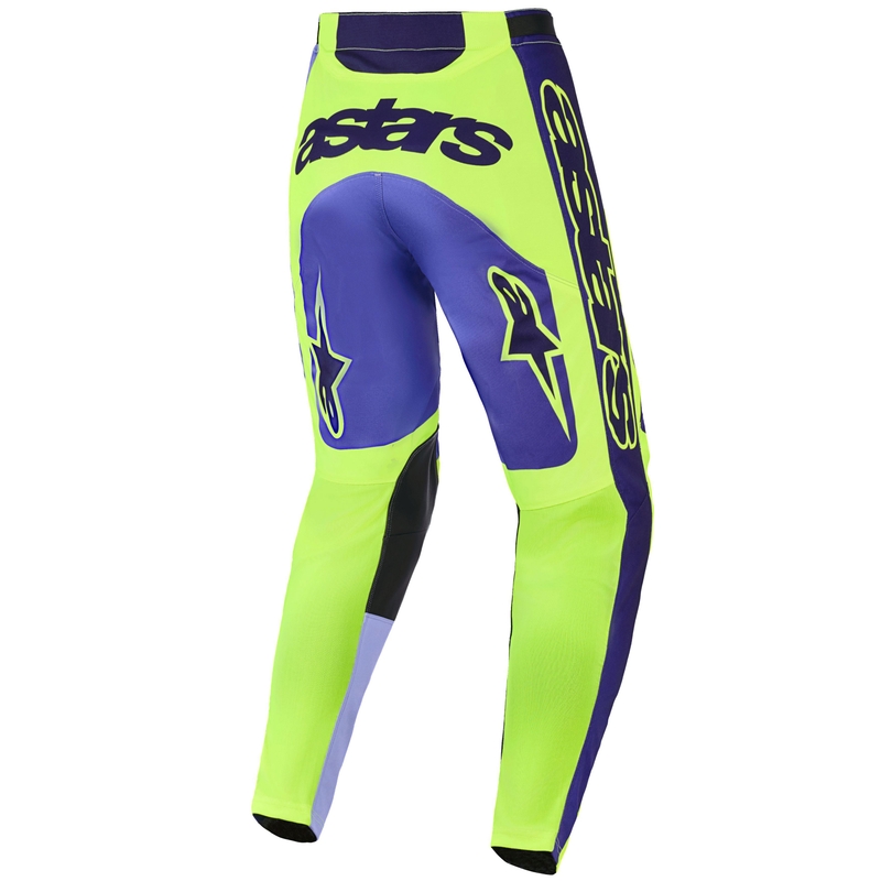 Alpinestars Racer Portl motokros hlače vijolično-fluo rumene