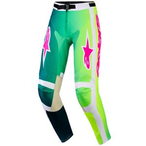 Motokros hlače Alpinestars Racer Portl zeleno-belo-črne