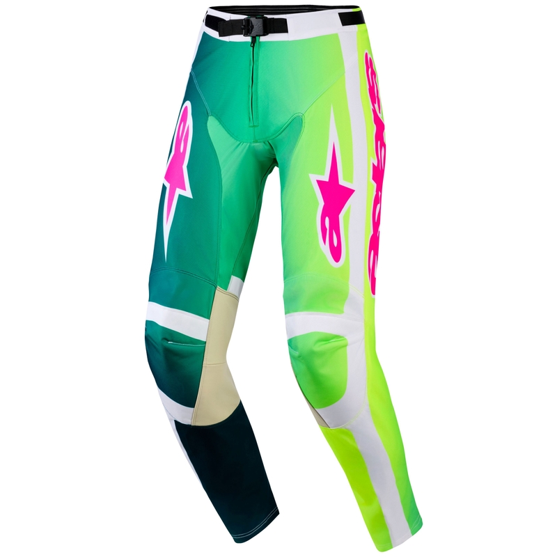 Motokros hlače Alpinestars Racer Portl zeleno-belo-črne