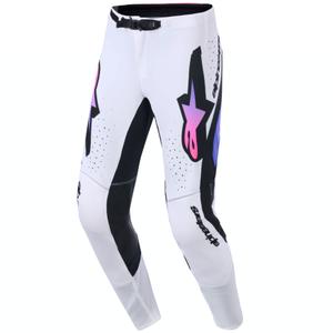 Alpinestars Supertech Pro Vista motokros hlače belo-vijolično-črne