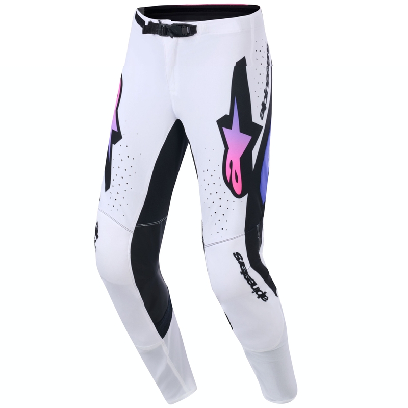 Alpinestars Supertech Pro Vista motokros hlače belo-vijolično-črne