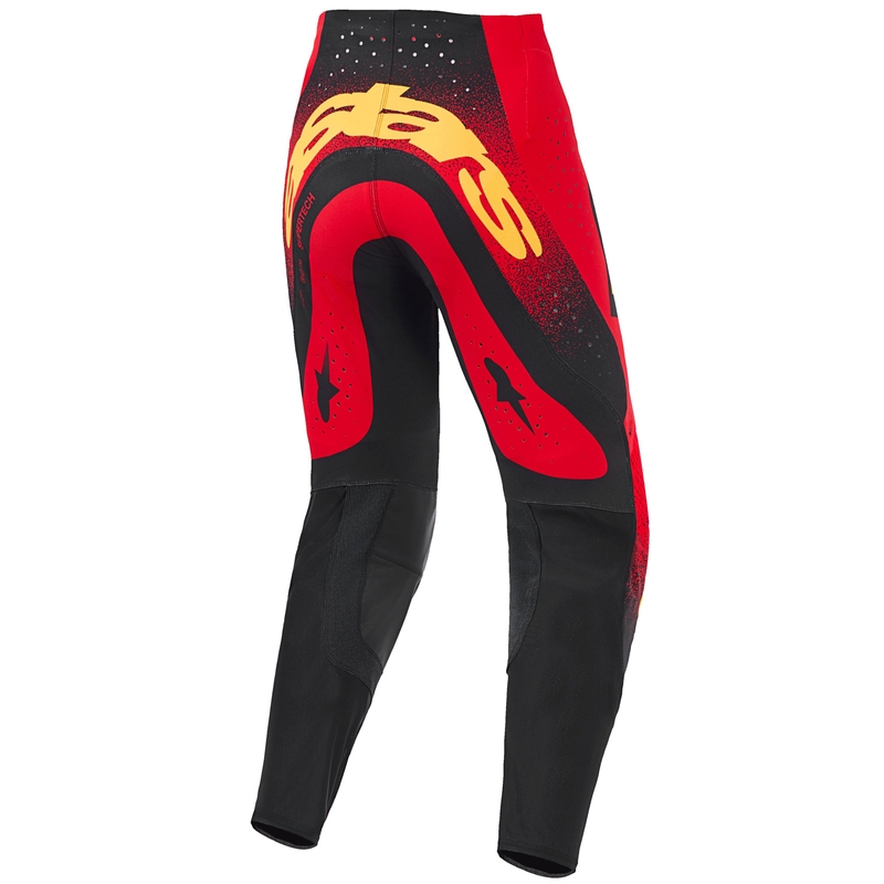 Alpinestars Supertech Scenz motokros hlače rdeče-črne-rumene