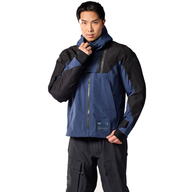 Motoristična jakna Revit Component 3 H2O črno-temno modra