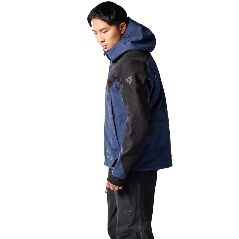 Motoristična jakna Revit Component 3 H2O črno-temno modra