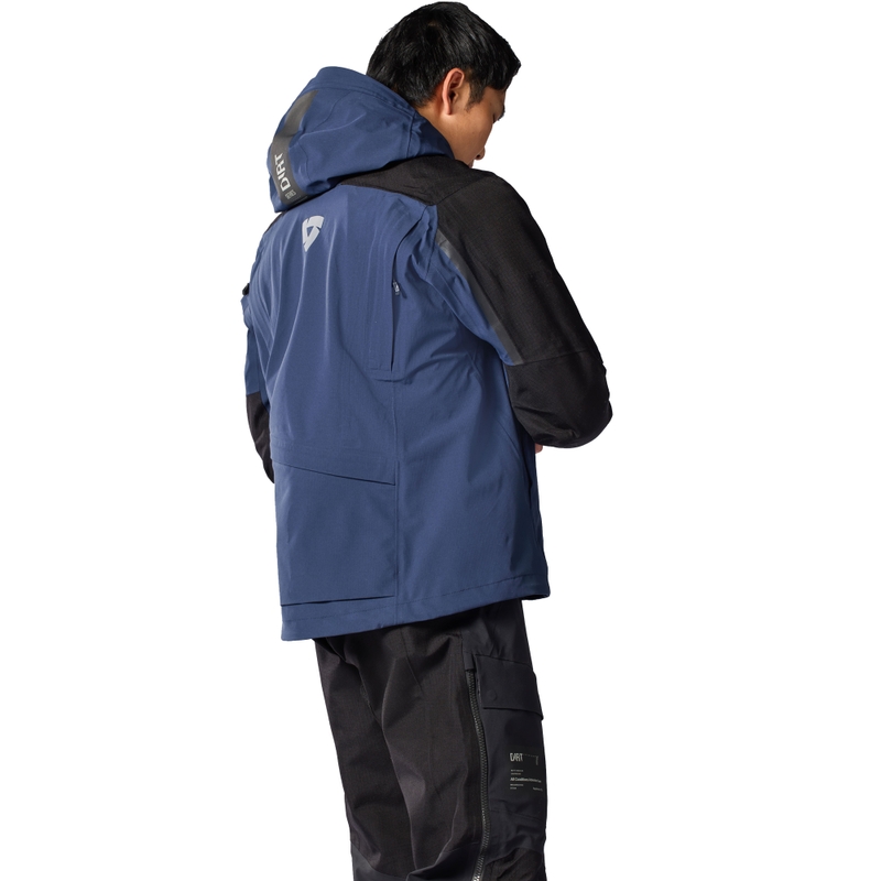 Motoristična jakna Revit Component 3 H2O črno-temno modra