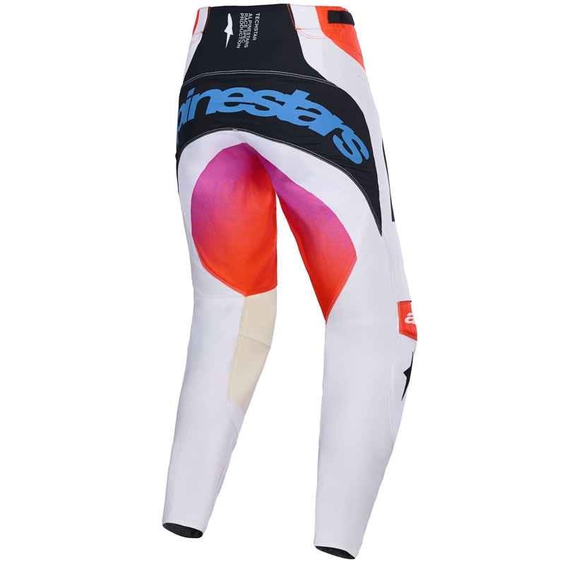 Motokros hlače Alpinestars Techstar Knif svetlo sivo-fluo oranžno-črne