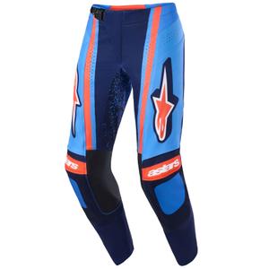 Motokros hlače Alpinestars Techstar Nomur temno modro-oranžno-modre
