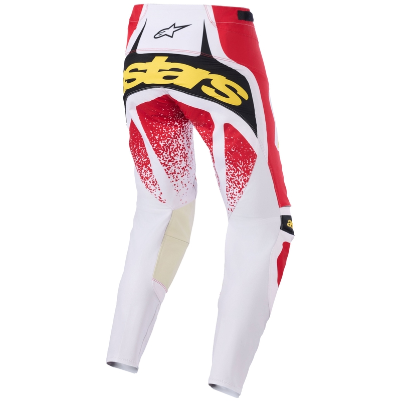 Motokros hlače Alpinestars Techstar Nomur svetlo sivo-rdeče-črno-rumene