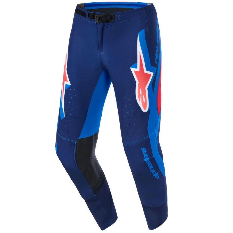 Motokros hlače Alpinestars Supertech Vista temno modre-koralno-kobaltne