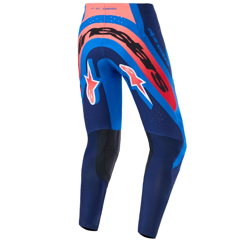 Motokros hlače Alpinestars Supertech Vista temno modre-koralno-kobaltne