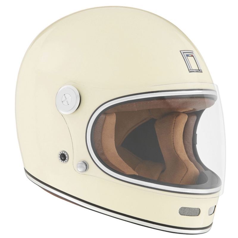 Celoobrazna motoristična čelada NOX PREMIUM Revenge kremno bela