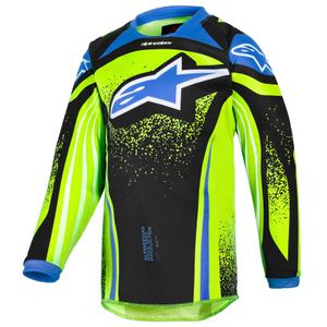 Otroški motokros dres Alpinestars Racer Nomur temno modro-fluorescentno rumeno-črno