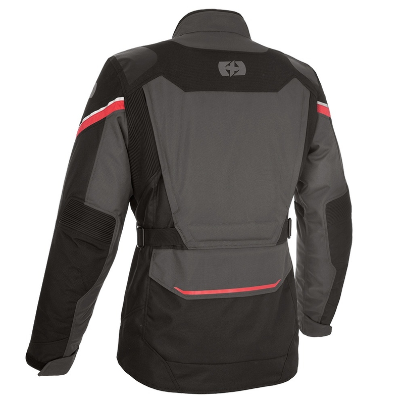 Moto jakna Oxford Montreal 4.0 Dry2Dry™ črno-sivo-rdeča
