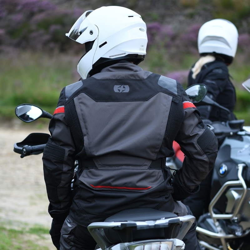 Moto jakna Oxford Montreal 4.0 Dry2Dry™ črno-sivo-rdeča