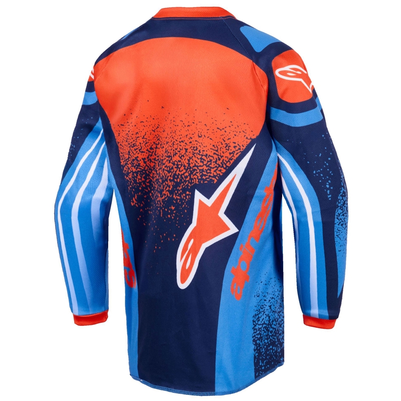 Otroški motokros dres Alpinestars Racer Nomur temno modro-oranžno-črn