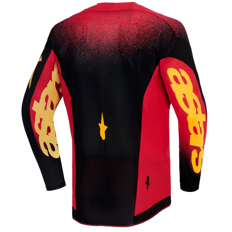 Otroški motokros dres Alpinestars Supertech Scenz rdeče-črno-rumen