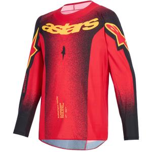 Otroški motokros dres Alpinestars Supertech Scenz rdeče-črno-rumen
