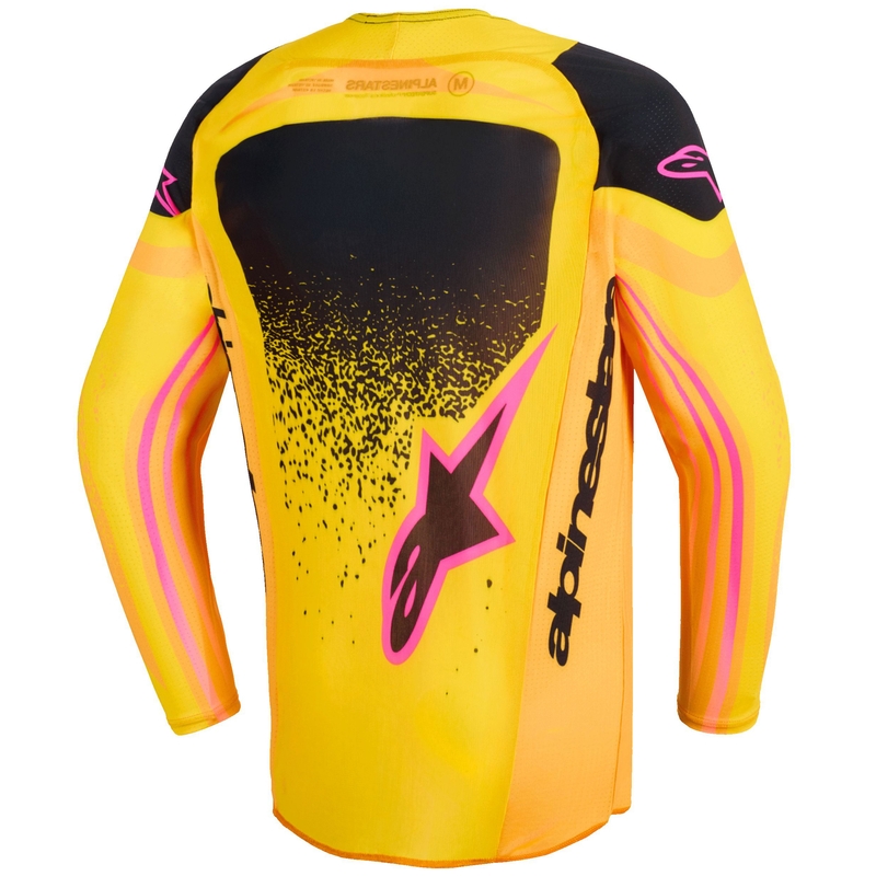 Otroški motokros dres Alpinestars Techstar Nomur oranžno-rumeno-roza