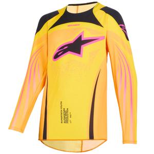 Otroški motokros dres Alpinestars Techstar Nomur oranžno-rumeno-roza