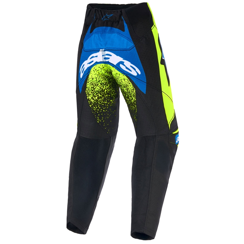 Otroške motokros hlače Alpinestars Racer Nomur temno modro-fluo rumeno-črne