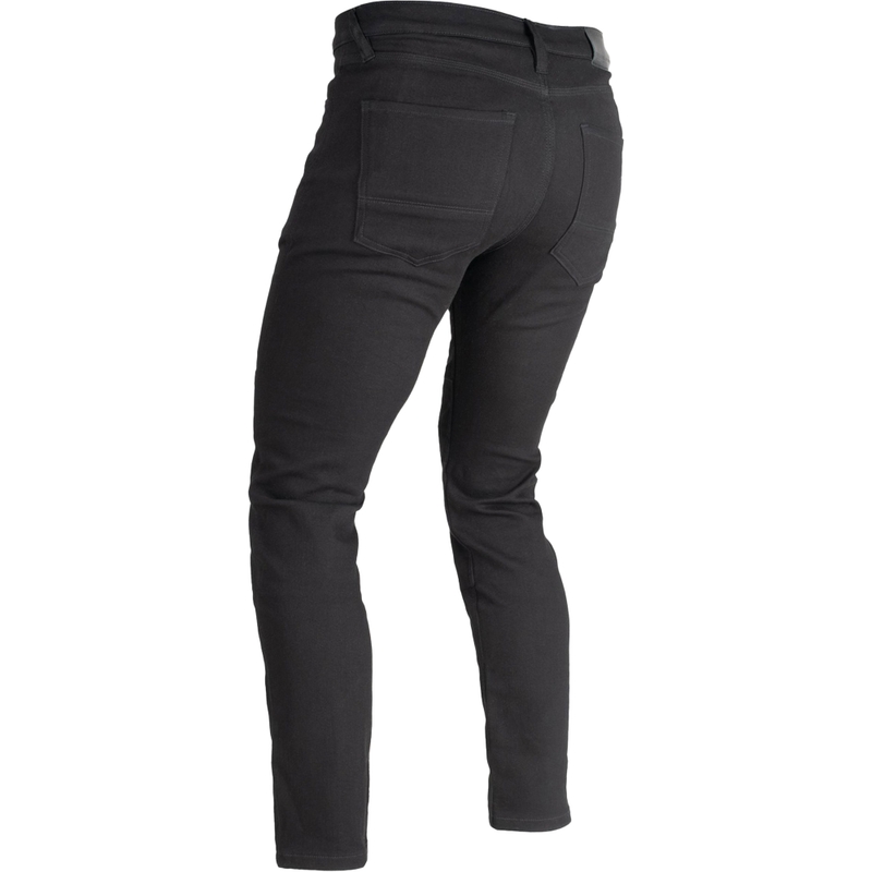 OXFORD ORIGINAL APPROVED SUPER STRETCH JEANS AA SLIM FIT skrajšane motoristične kavbojke črne barve