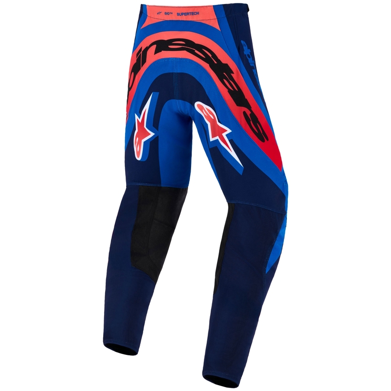 Otroške motokros hlače Alpinestars Supertech Vista temno modre-koralne-kobaltne