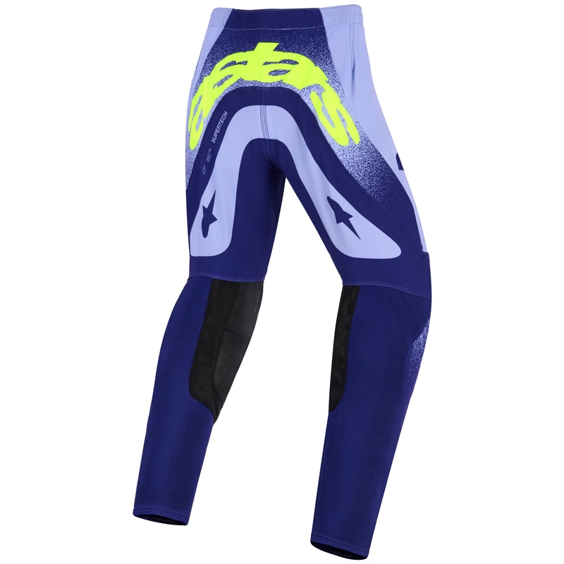 Otroške motokros hlače Alpinestars Supertech Scenz vijolično-fluo rumene