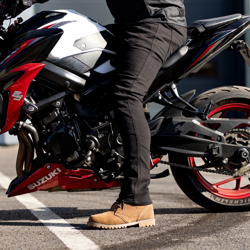 Ženske motoristične kavbojke OXFORD ORIGINAL APPROVED SUPER STRETCH JEANS AA SLIM FIT črne
