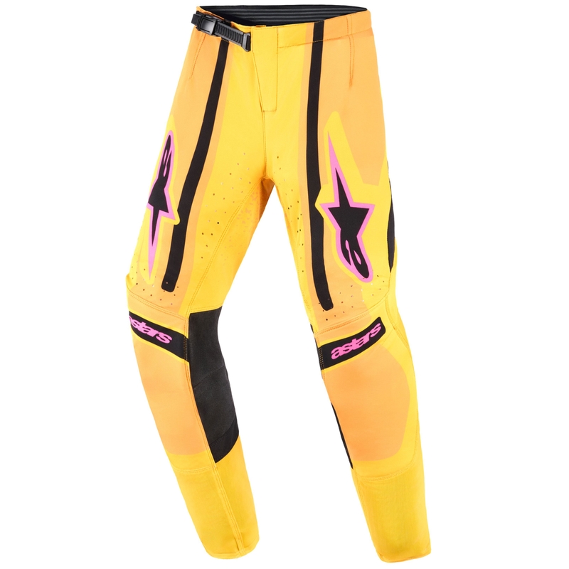Otroške motokros hlače Alpinestars Techstar Nomur oranžno-rumeno-roza