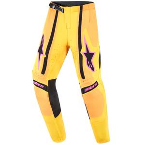 Otroške motokros hlače Alpinestars Techstar Nomur oranžno-rumeno-roza