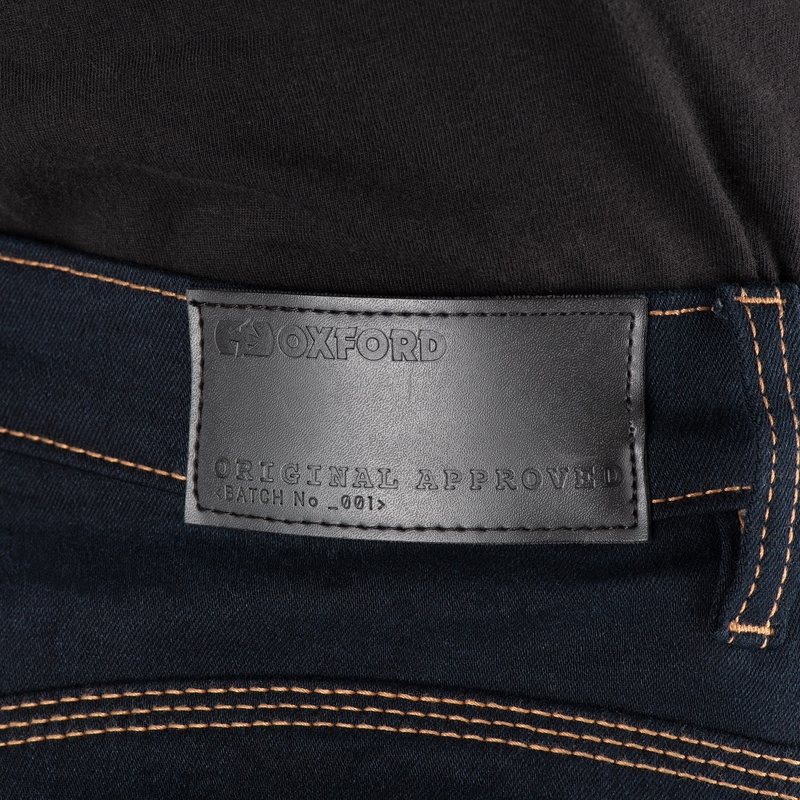 Ženske motoristične kavbojke OXFORD ORIGINAL APPROVED SUPER STRETCH JEANS AA SLIM FIT modre indigo