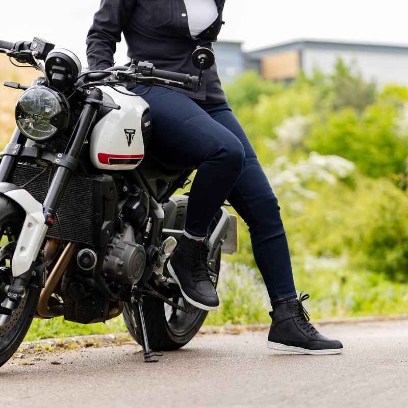 Ženske motoristične kavbojke OXFORD ORIGINAL APPROVED SUPER STRETCH JEANS AA SLIM FIT modre indigo