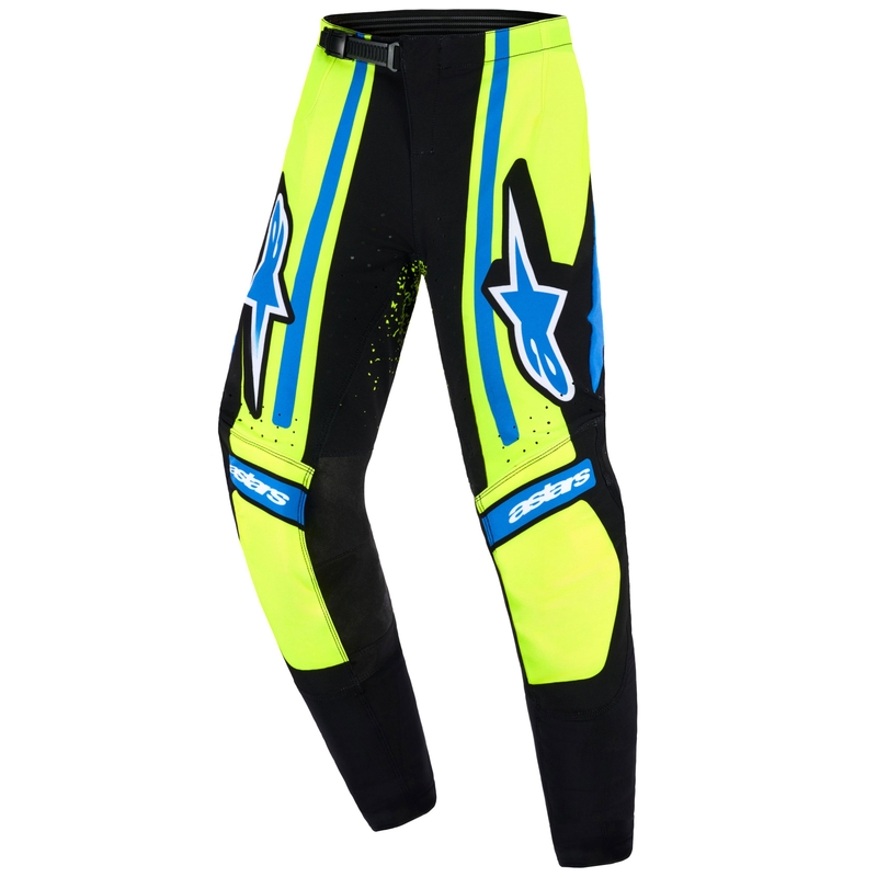 Otroške motokros hlače Alpinestars Techstar Nomur temno modre-fluo rumene-modre
