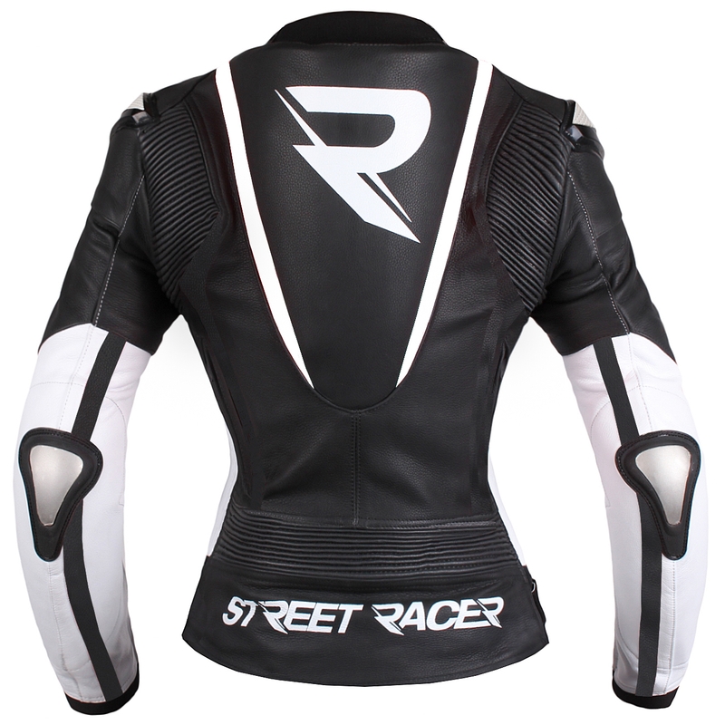Ženska motoristična jakna Street Racer Electra Black and White razprodaja