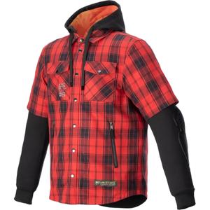 Moto majica Alpinestars MO.ST.EQ Tartan rdeče-črna