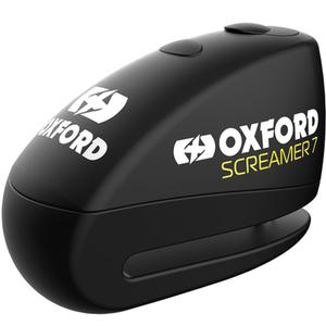 Zaklep kolutne zavore Oxford Screamer 7 z integriranim alarmom črno-črna