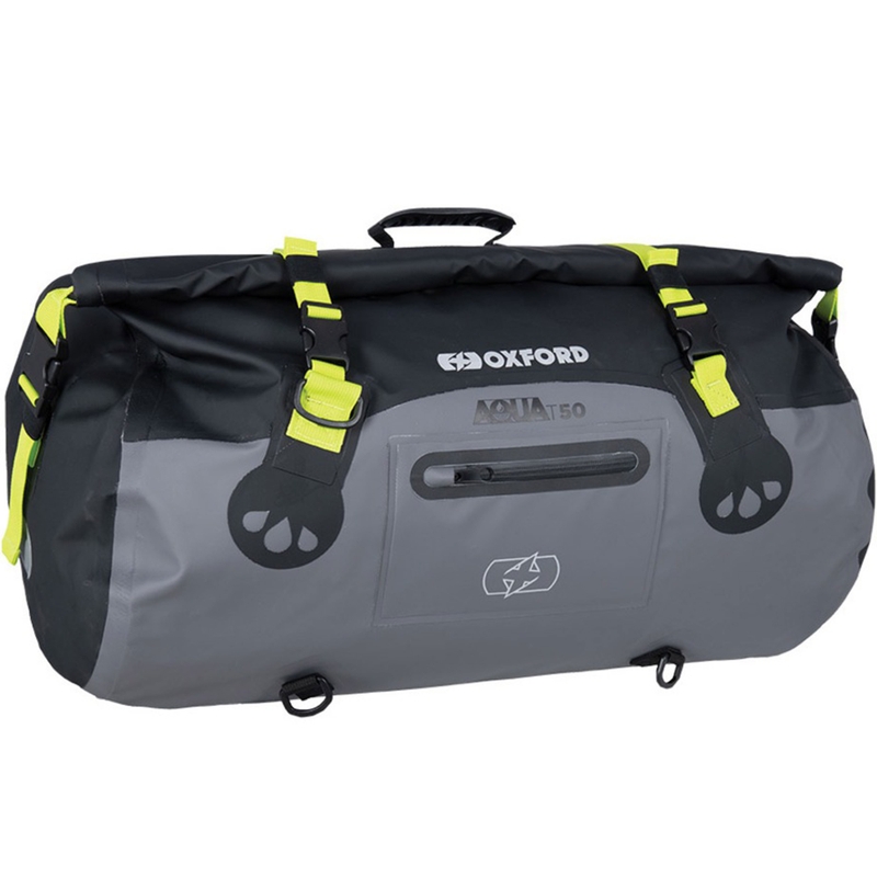 Oxford Aqua T-50 Roll Bag 50 l vodoodporna torba črno-siva-fluo rumena