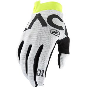 Motokros rokavice 100% - USA ITRACK RACR bele