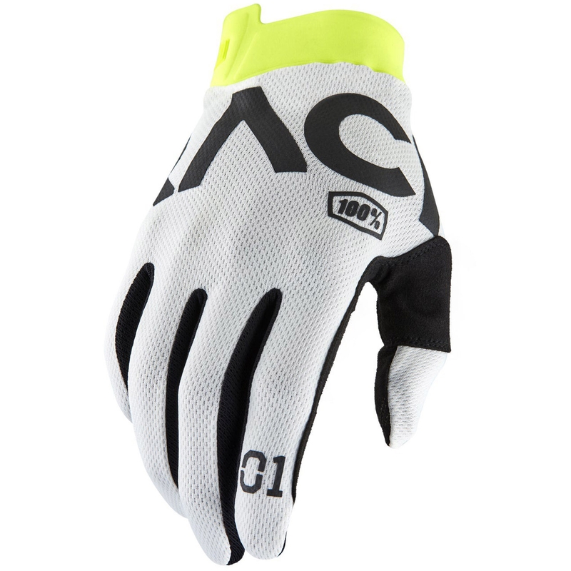 Motokros rokavice 100% - USA ITRACK RACR bele
