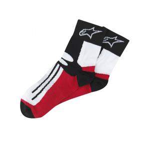 Alpinestars Racing kratke nogavice za cestne dirke črne, bele in rdeče barve