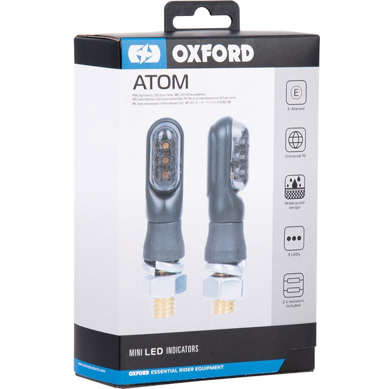 Mini smerniki Oxford LED Atom, vključno z upori