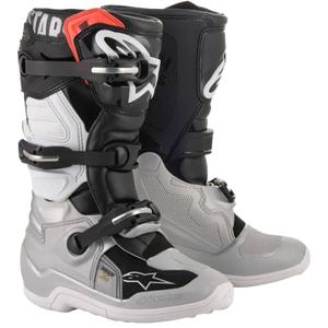 Otroški motokros škornji Alpinestars TECH 7 S črno-srebrno-belo-zlato