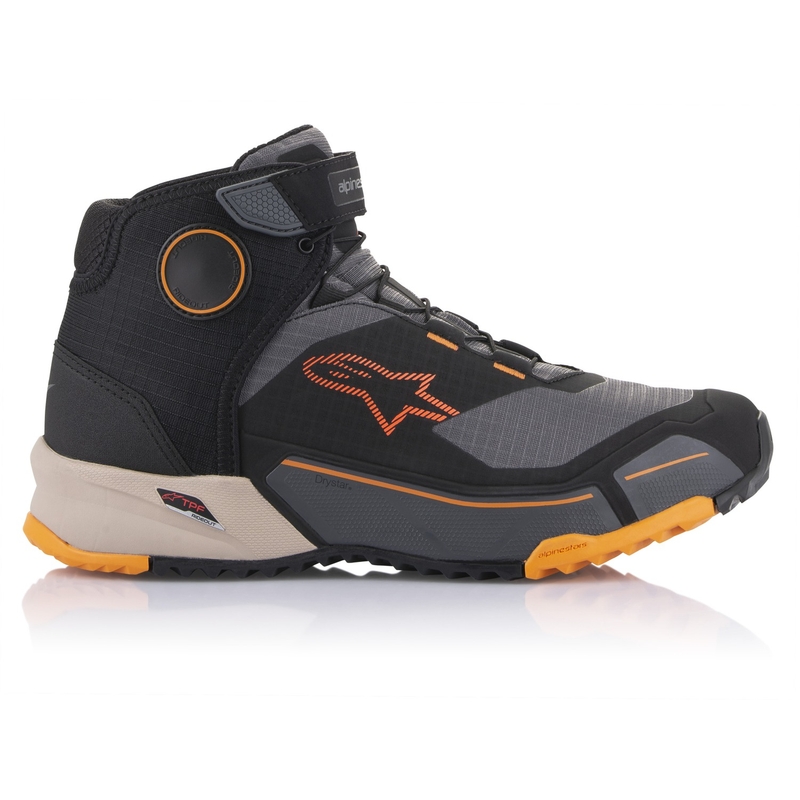 Moto škornji Alpinestars CR-X Drystar črno-rjavo-oranžni