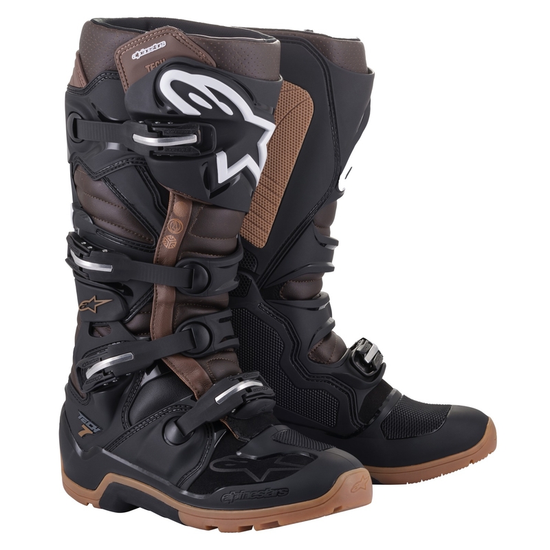 Moto škornji Alpinestars Tech 7 Enduro črno-temno rjavi