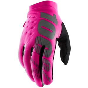 Ženske motokros rokavice 100% - USA BRISKER roza-črne