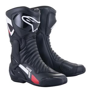 Moto škornji Alpinestars S-MX 6 črno-belo-sivo-rdeče barve
