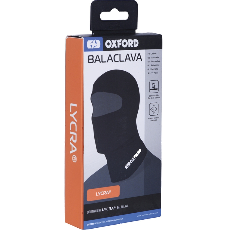 Motoristična kapuca Oxford Balaclava Lycra® črna