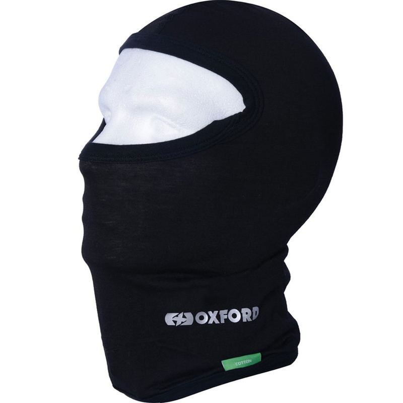 Motoristična kapuca Oxford Balaclava bombaž črne barve