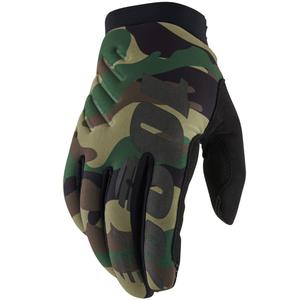 Motokros rokavice 100% - ZDA BRISKER črno-kamuflažne